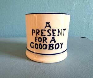 Vintage 1986 Emma Bridgewater Sailboat Mug Rare Present for a Good Boy Baby Cup